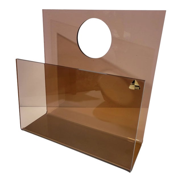 Vintage Lucite/Acrylic Magazine Holder by Ferguson For Sale