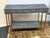 Currey & Company Faux Shagreen + Brass Console Table For Sale - Image 9 of 12