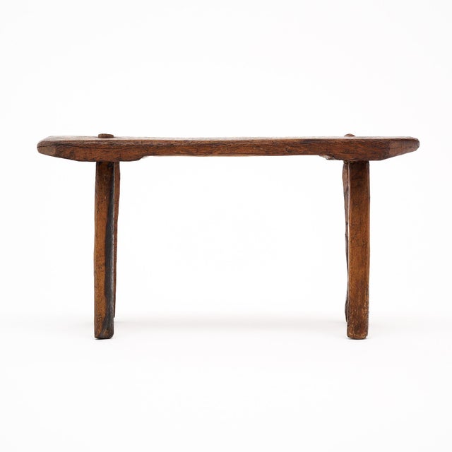 Italian Italian Arte Povera Antique Stool For Sale - Image 3 of 10