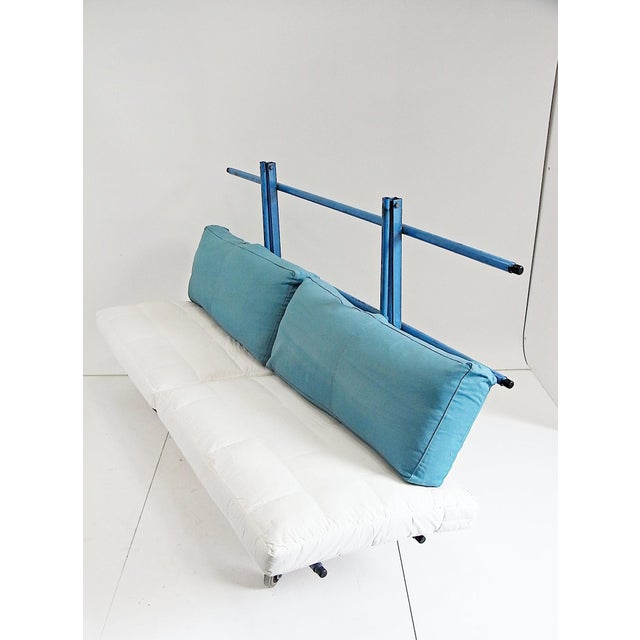 Wood Lazy Work Sofa with Seat Cushion and Neck Support, 1990s For Sale - Image 7 of 18