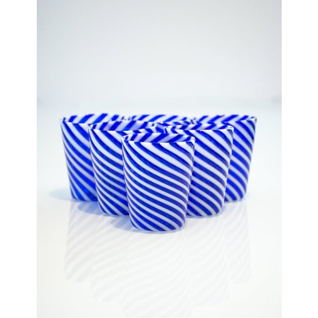 Blue Glasses by Mariana Iskra for Ribes Studio, Set of 6 For Sale - Image 8 of 14