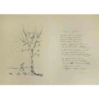 Filippo De Pisis, Moon by Day, Lithograph, 1945 For Sale