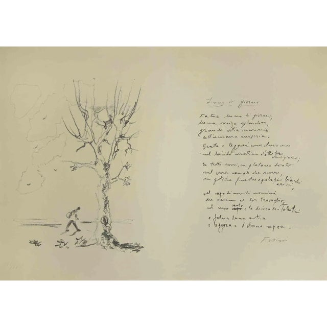 Filippo De Pisis, Moon by Day, Lithograph, 1945 For Sale