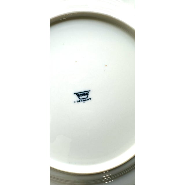 Mid Century Modern Thomas Germany 10” Lisette Dinner Plates Set of 6 – Cobalt Blue Porcelain Atomic Design 1950s 1960s For Sale - Image 15 of 15