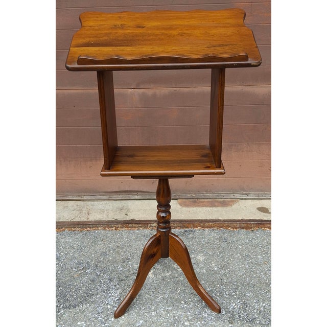 Wood Mid Century Century Style Walnut Lectern, Muisic or Dictionary Stand For Sale - Image 7 of 7