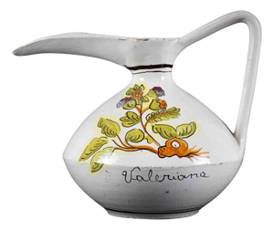 Vintage Floral Ceramic Pitcher by Deruta, Italy, 1970s