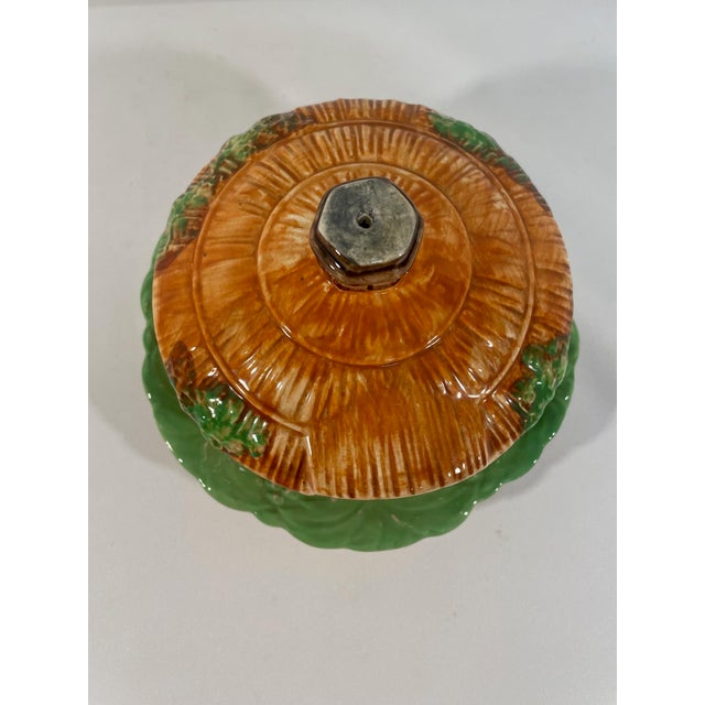 Tan 1930s English Beswick Ceramic Cottage Ware Butter or Cheese Dish For Sale - Image 8 of 17