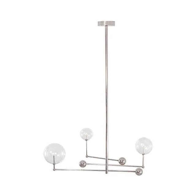 Black Universe Polished Nickel Hanging Light by Schwung For Sale - Image 8 of 8