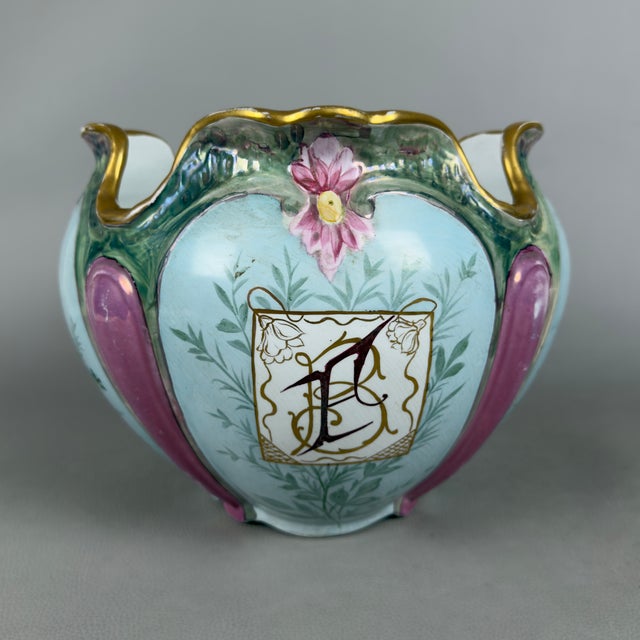 Antique Verbano Laveno Ceramic Vase, 1940s For Sale - Image 4 of 11