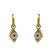 Gold Vermeil Hoop & Blue Enamel Protection Evil Eye Dangle Earrings, A Pair For Sale In Miami - Image 6 of 6