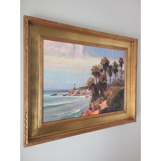 Calvin Liang Original Oil Painting Laguna Beach California Coastal Landscape For Sale - Image 14 of 15