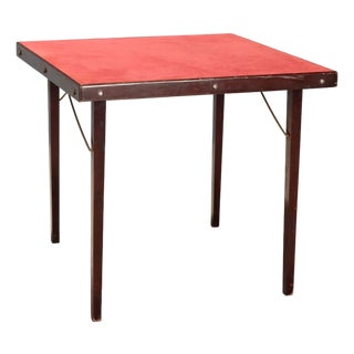 Folding Game Table in Beech For Sale