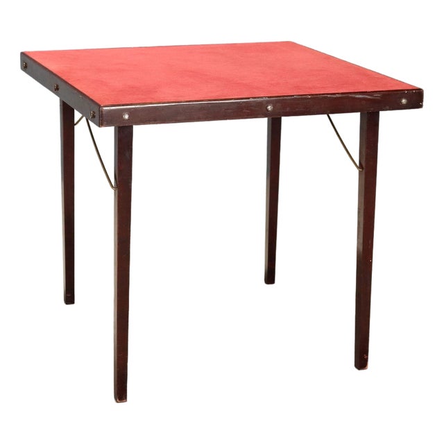 Folding Game Table in Beech For Sale