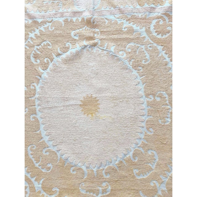 Hand-Embroidered Suzani from Tashkent, circa 1960s. Dimension; 50'' x 53'' inches / 127 x 134 cm / 4'2'' x 4'5'' Material:...
