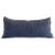 French Linen Lumbar Pillow in Stone Washed Noir Cover For Sale - Image 10 of 10