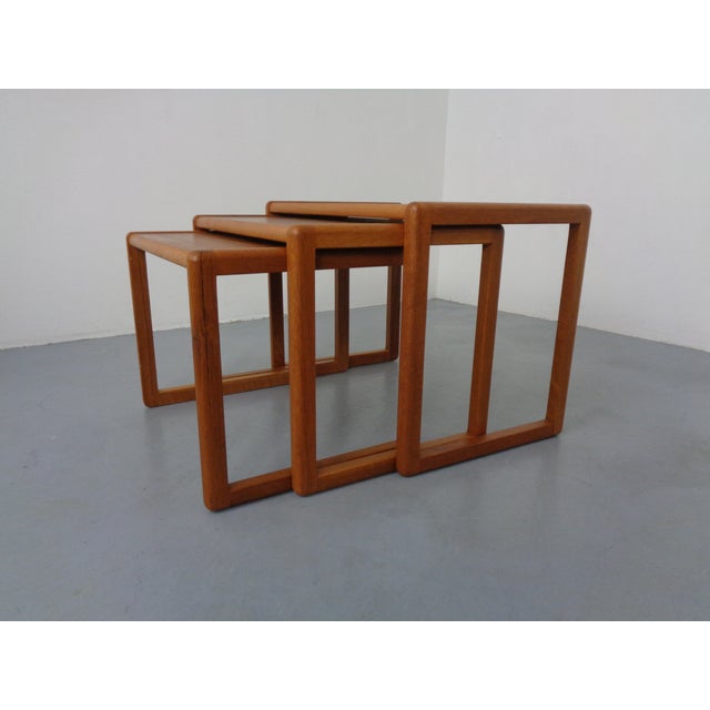 Wood Danish Teak Nesting Tables, 1960s, Set of 3 For Sale - Image 7 of 16
