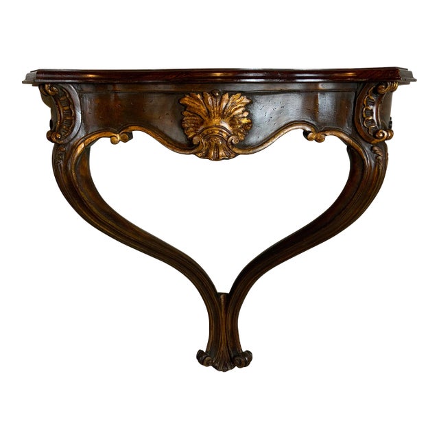 Louis XVI Style Carved Gilt Wall Table Shelf For Sale
