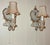 Ceramic Hand-Painted Porcelain Wall Lamps from Potschappel Dresden, 1960s, Set of 2 For Sale - Image 7 of 8