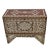 Extravagant vintage console table and matching-mirror set thoughtfully handcrafted exhibiting an ornate hand-carved solid...