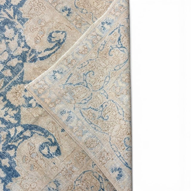 Antique Oriental Rug 9x13 | Tabriz-Design With Intricate Floral Medallion For Sale - Image 4 of 5