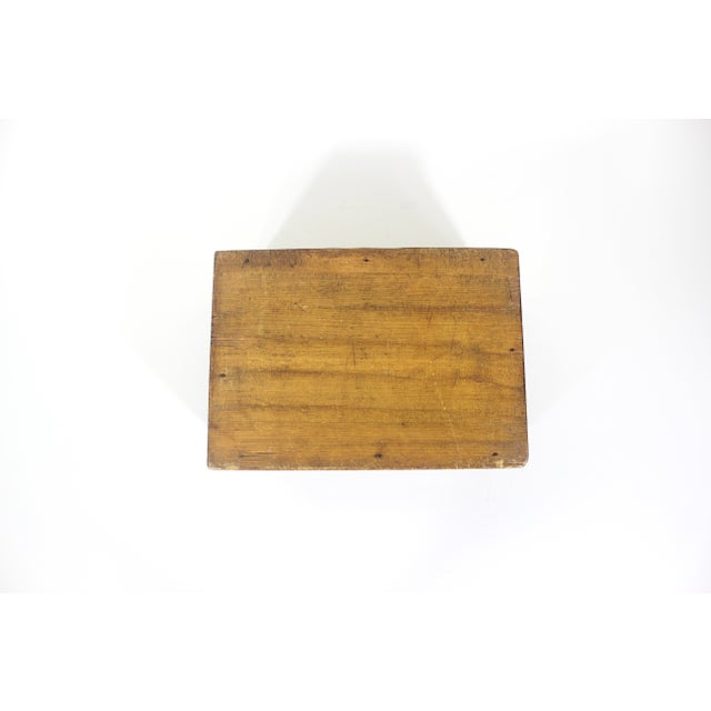 Wood Antique Wood Inlay Box, Hinged Lid Exotic Wood, Brown Inlaid Trinket, Jewelry For Sale - Image 7 of 12