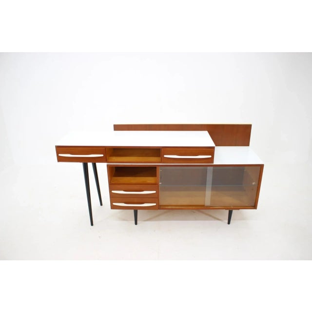Modular Desk and Chest of Drawers by M. Pozar, Czechoslovakia, 1960s, Set of 2 For Sale - Image 4 of 9