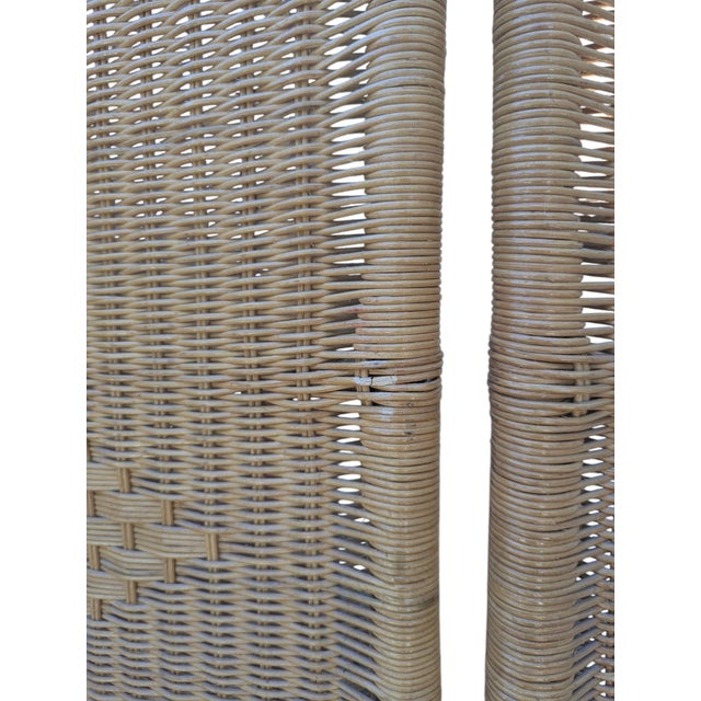 Vintage Coastal Nantucket Wicker Screen For Sale - Image 16 of 17