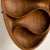 2010s Carved Wood Almond Shaped Scuplture & Base For Sale - Image 5 of 8