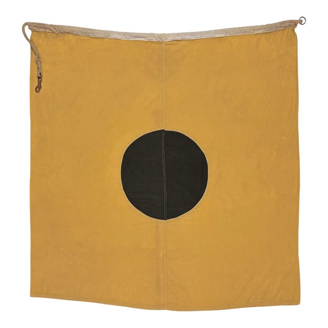 Large Vintage Cotton Nautical Signal Flag For Sale