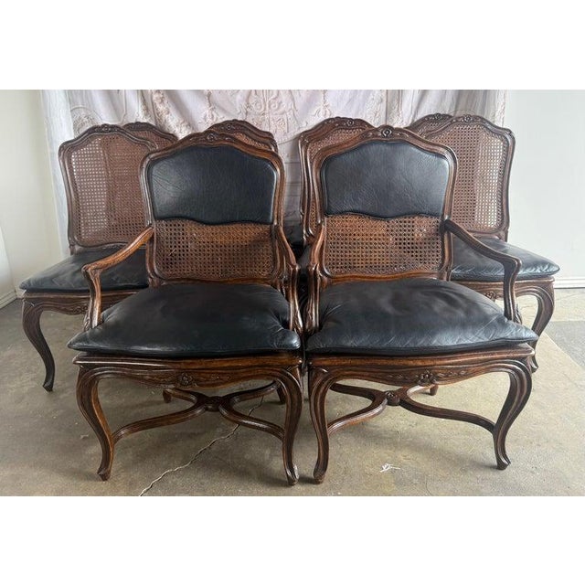 French Provincial Eight French Provincial-Style Dining Chairs For Sale - Image 3 of 18