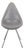 Vintage Drop Chair in Grey Grace Leather by Arne Jacobsen, 2015 For Sale