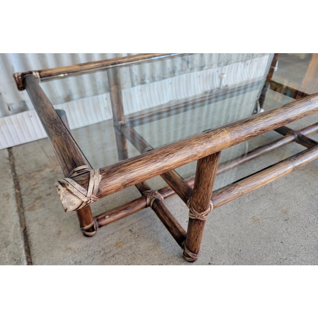McGuire Organic Modern Bamboo Coffee Table For Sale - Image 9 of 12