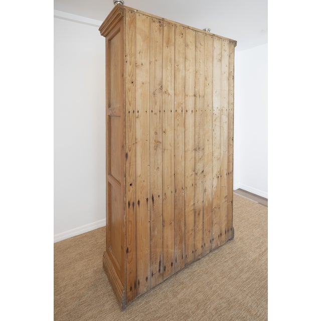 Antique English Honey Pine Linen Cabinet - Circa 1890 For Sale - Image 12 of 12