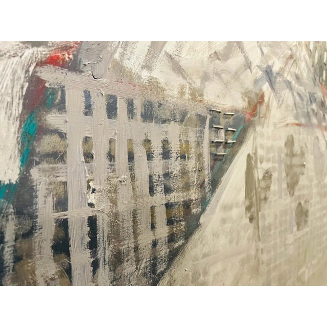 California Mix Media Two Impressionist Abstract Signed Oil on Panel For Sale - Image 9 of 17