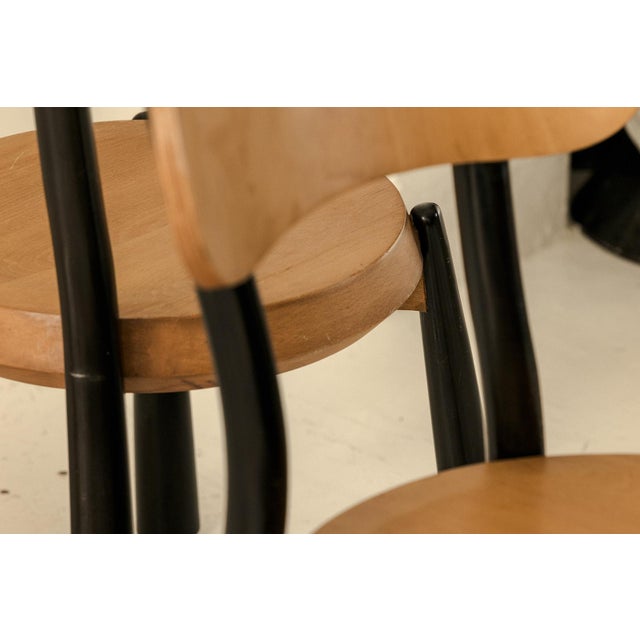 Black Dining Chairs, France, 1980s, Set of 4 For Sale - Image 8 of 18