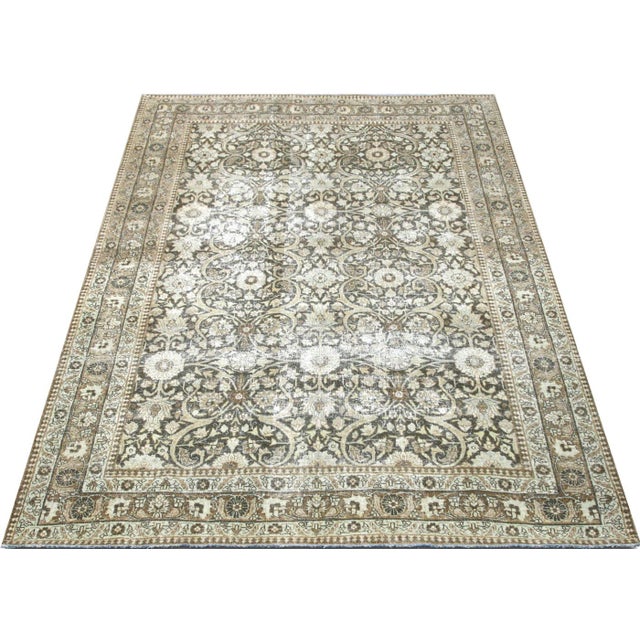 1920s 1920s Persian Tabriz Rug For Sale - Image 5 of 6