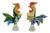 Handmade Murano Glass Roosters, Italy, 1980s, Set of 2 For Sale