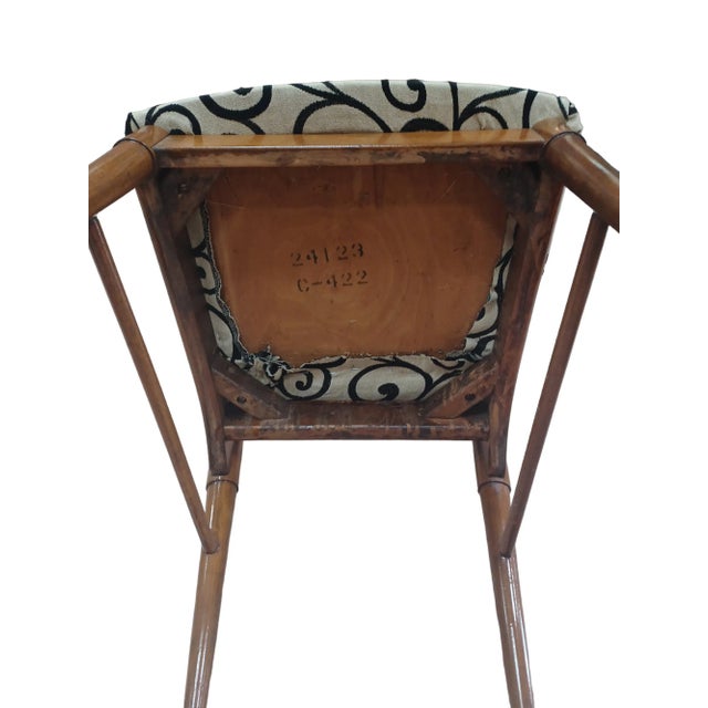 Mid 20th Century Maple Spindle Barrel Back Dining Chair Attributed to