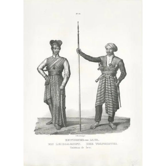 Honegger, Inhabitants of Java, Indonesia, 1845, Print For Sale