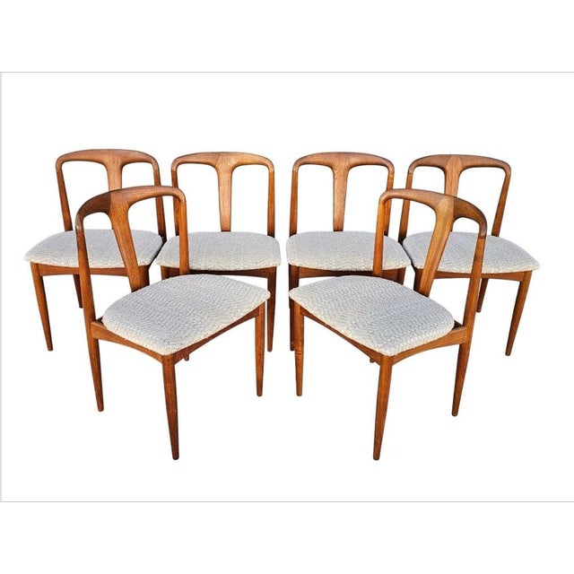 Wood 1960s Johannes Andersen for Uldum Mobelfabrik Mid Century Teak Juliane Chairs – Set of 6 For Sale - Image 7 of 17