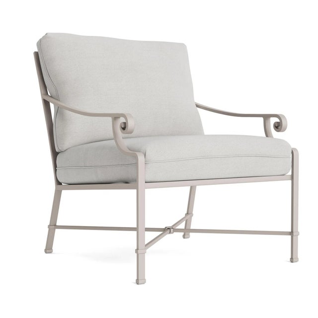 Brown Jordan Venetian Lounge Chair, Dove frame with Fusion Dove fabric For Sale - Image 12 of 12