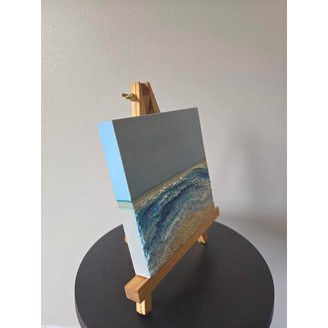 At the Beach Acrylic on wood · 6 x 6 inches Part of my Horizons Mini Series, At the Beach captures the peaceful meeting...