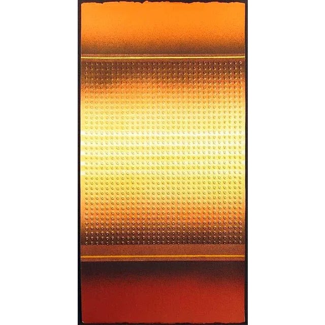 Paul Maxwell, #713 B, Original Art Stencil Casting Signed Artwork 3-D Textured For Sale - Image 4 of 4