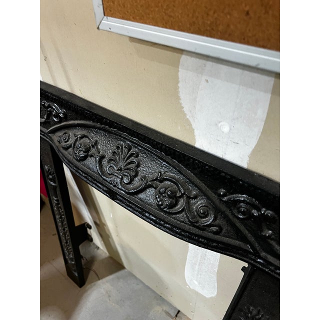 Heavy Metal Vintage Fireplace Cover For Sale - Image 4 of 5