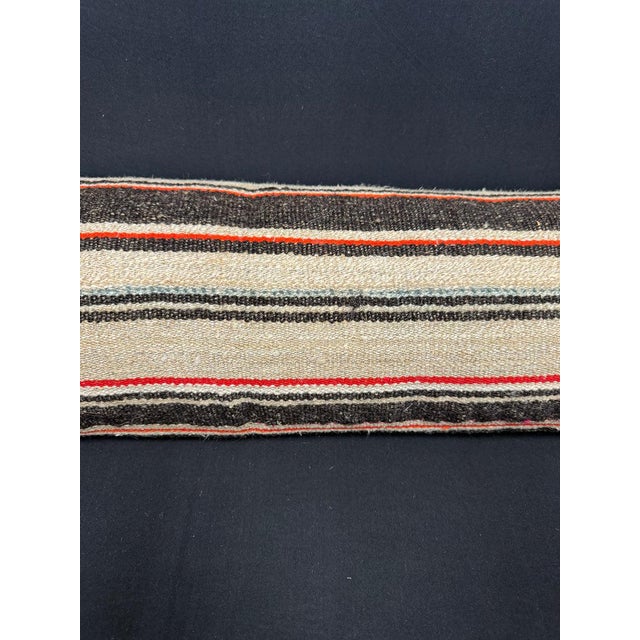 Contemporary Turkish Hemp Pillow Cushion Natural Beige Black Cushion Cover 14"x40" For Sale - Image 3 of 4