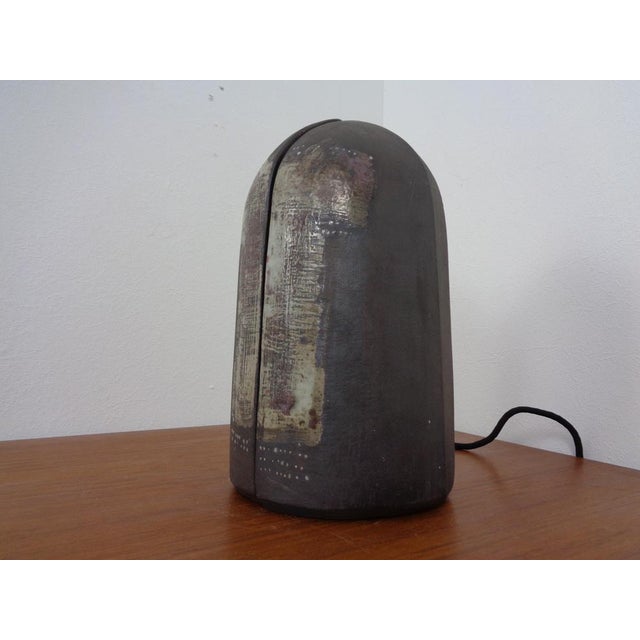 Danish Two-Piece Studio Ceramic Table Lamp, 1960s For Sale - Image 18 of 18
