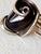 Vintage 1970s Brutalist Modernist Smoky Quartz Statement Ring, Silver-Tone For Sale - Image 9 of 10