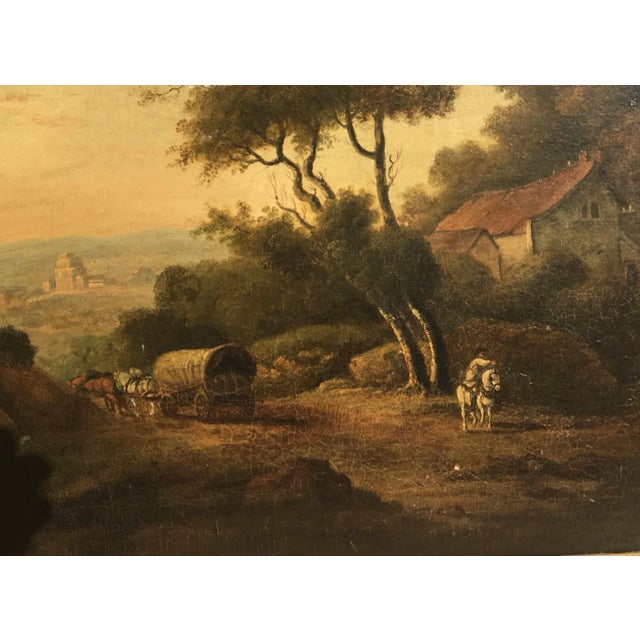 English 18th Century Old Master Style Landscape Oil Painting by Julius Caesar Ibbetson, Framed For Sale - Image 3 of 11