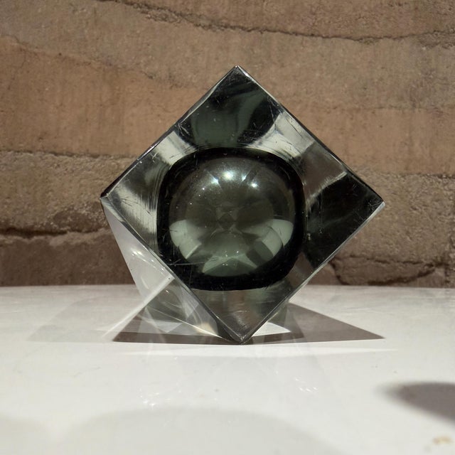 Murano Art Glass Vasesmoky Grey Sommerso Submerged Technique Mandruzzato For Sale - Image 10 of 10