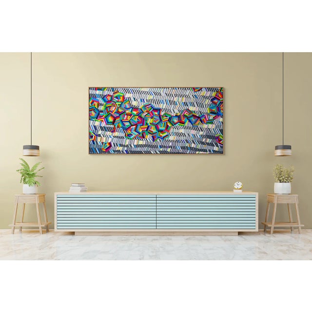 Abstract Contemporary Abstract Acrylic on Canvas Painting "Apophis" by Martina Nehrling For Sale - Image 3 of 6